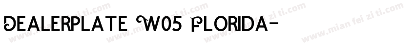 Dealerplate W05 Florida字体转换